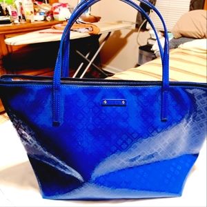 Kate Spade Patent Blue Tote Bag women